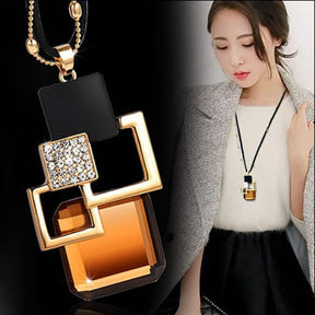 Collane lunghe e pendenti per donne Collier Femme Geometric Fashion Crystal Jewelry