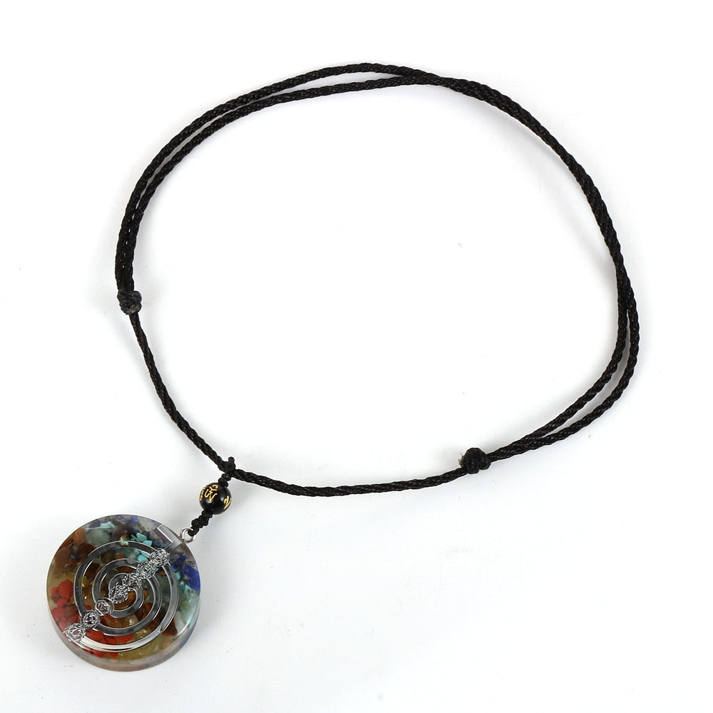 Generatore di energia Orgone Amuleto 7 Chakra Ciondolo Collana