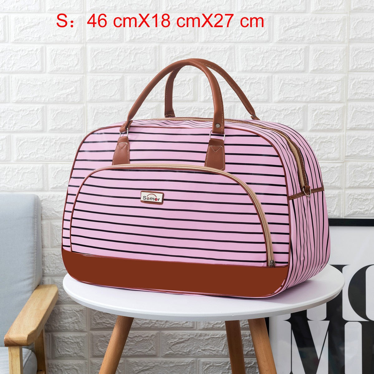 Women Travel Bags PU Leather Large Capacity Waterproof Print Luggage Duffle Bag