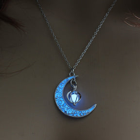 Hollow Luminous Stone Gem Charm Jewelry Pendant Necklace Gifts