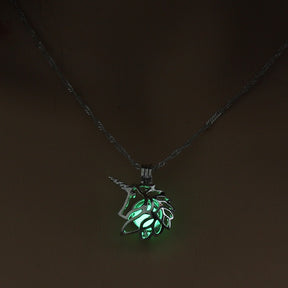 Hollow Luminous Stone Gem Charm Jewelry Pendant Necklace Gifts