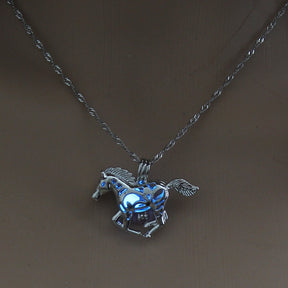 Hollow Luminous Stone Gem Charm Jewelry Pendant Necklace Gifts