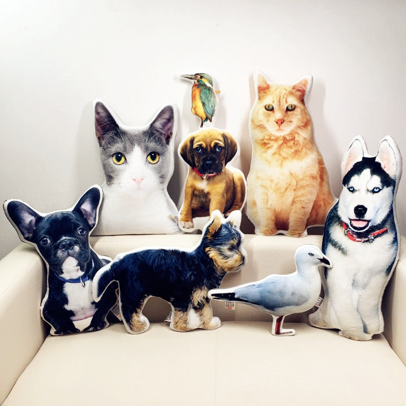 Photo customization DIY cushions Creative gift dogs pillow Plush Toys Dolls Stuffed Animal cushion Sofa Car Decorative