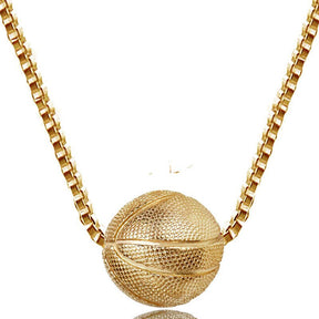 Pallacanestro Collana Girocollo Oro Argento Colore Ciondolo a forma di palla Sport Gioielli Hip Hop Punk