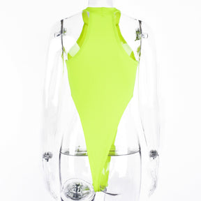 2022 Neon Green Red Orange Sexy Bodysuit Summer Clothes for Women Casual Streetwear Jumpsuits