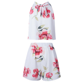 Sexy Jumpsuit For Women Loose Cause Boho Floral Female Rompers Beach Shorts Sets