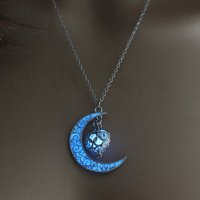 Hollow Luminous Stone Gem Charm Jewelry Pendant Necklace Gifts