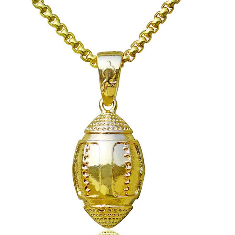 Pallacanestro Collana Girocollo Oro Argento Colore Ciondolo a forma di palla Sport Gioielli Hip Hop Punk