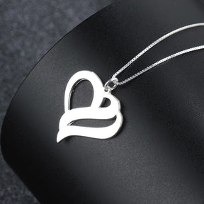 Heart Shaped Personalized Engraving 2 Names Name Necklace