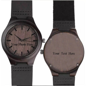 Custom Photo and Words Watch Jewelry Wood Quartz Watch For Personalized Photo Watch