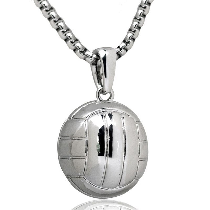 Basketball Necklace Choker Gold Silver Color Ball Shaped Pendant Sports Hip Hop Punk Jewelry