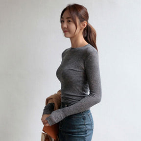 Slim T Shirt Women Cotton T-shirts Female Casual Tops Long Sleeve Sexy Thin T-shirt see through