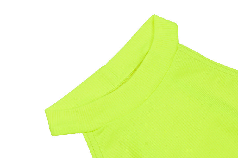 2022 Neon Green Red Orange Sexy Bodysuit Summer Clothes for Women Casual Streetwear Jumpsuits