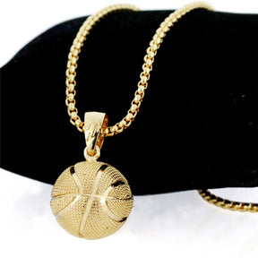 Basketball Necklace Choker Gold Silver Color Ball Shaped Pendant Sports Hip Hop Punk Jewelry