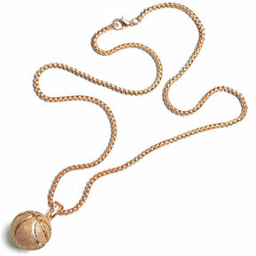 Basketball Necklace Choker Gold Silver Color Ball Shaped Pendant Sports Hip Hop Punk Jewelry