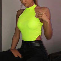 2022 Neon Green Red Orange Sexy Bodysuit Summer Clothes for Women Casual Streetwear Jumpsuits