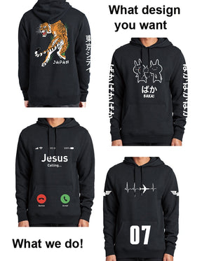 Custom Hoodies Add Your Text Sweatshirt Customized Long Sleeve High Quality Heavy Weight Soft Fleece Tops Hoody