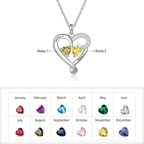 Customized Couple Engraved Necklace Personalized Heart Name Necklace