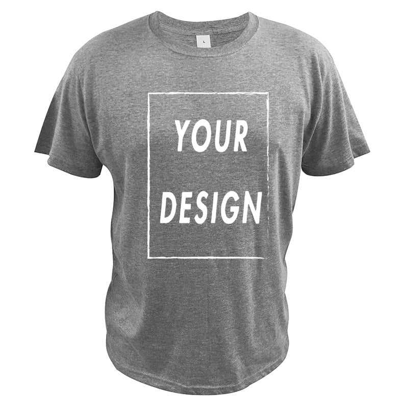 Custom T Shirt EU Size 100% Cotton Make Your Design Logo Text Men Women Print Original Design