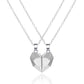Collana magnetica sfaccettata a distanza per amanti della collana con ciondolo a forma di cuore punk da 2 pezzi