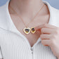 Personalized Picture Open Heart Locket Shape Necklace Custom Photo Text Pendant Jewelry
