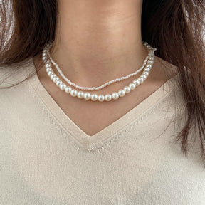 Trend Schmuck Hochzeit Große Perlenkette Für Frauen Mode Weiße Imitationsperle Choker