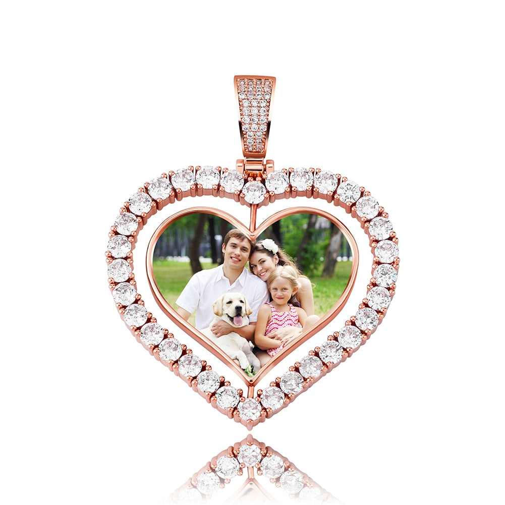 Rose Gold Heart-shaped Medallions Necklace