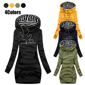 Autumn and Winter Women Dresses Long Sleeve Hoodie Dress for Women Pullover Hooded Dresses