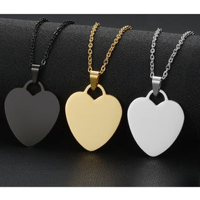 Custom Engraved Picture Photos Name Love Necklace for Women Heart Pendant