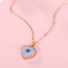 Turkish Evil Eye Pendant Choker Necklace Lucky Blue Evil Eyes Clavicle Chain Necklace