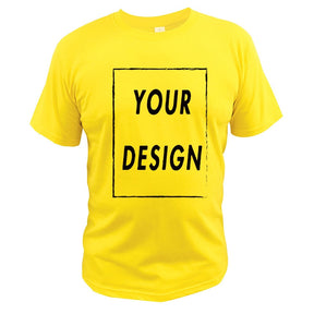 Custom T Shirt EU Size 100% Cotton Make Your Design Logo Text Men Women Print Original Design