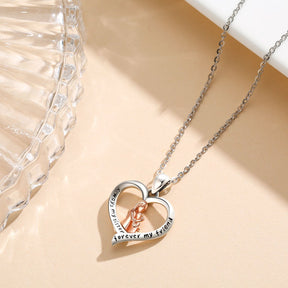 925 Sterling Silber Good Sister Heart Pendant Good Friend Roségold Halskette Schmuck für Schwestern Valentinstagsgeschenk