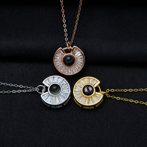 Collana personalizzata con foto Collana di fiori Regalo romantico di San Valentino