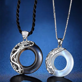 Collana con ciondolo al chiaro di luna per coppia di collane di benedizione dei funzionari del cielo per gioielli di amicizia per gli amanti