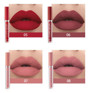 12 Farben Sexy Flüssiger Lippenstift Matte Wasserdichte Lipgloss Nude Make-up-Kosmetik