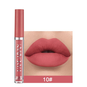 12 Farben Sexy Flüssiger Lippenstift Matte Wasserdichte Lipgloss Nude Make-up-Kosmetik