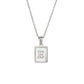 18K Golden Chain Necklaces Male Square Natural Shell Initial Letters Pendant Stainless Steel Jewelry