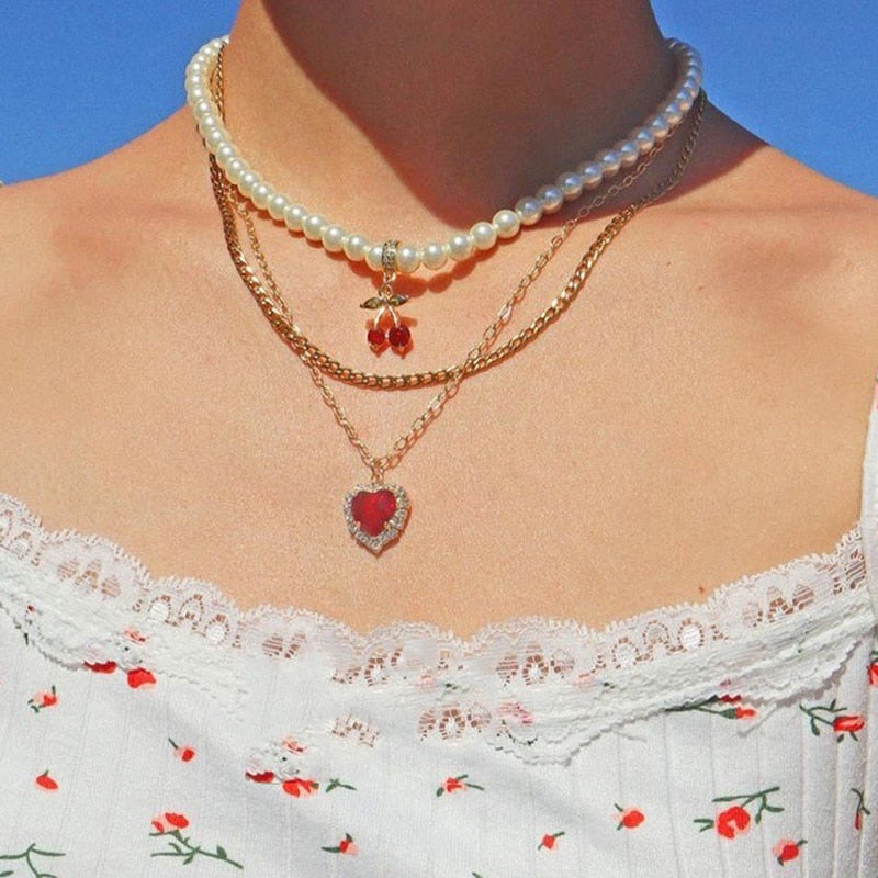 Trend Schmuck Hochzeit Große Perlenkette Für Frauen Mode Weiße Imitationsperle Choker