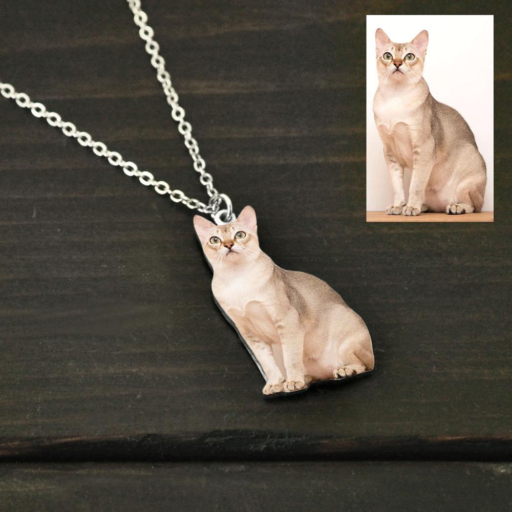 Collana con foto personalizzata, collana con foto per animali domestici, collana con foto, regalo commemorativo