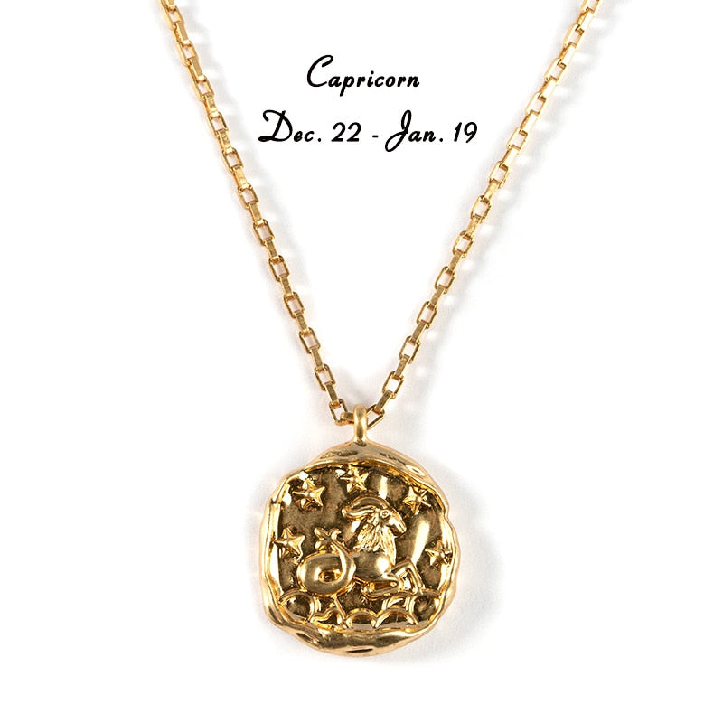 twelve zodiac signs necklace