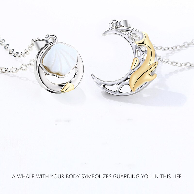 Magnet Stone Shell Men's and Women's Clavicle Fashion Couple Necklace Chains