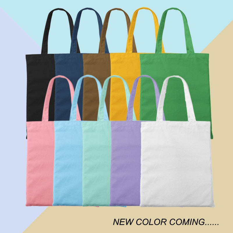 Custom Tote Bag Shopping Add Your Text Print Original Design Zipper Unisex Fashion Travel Canvas Bags