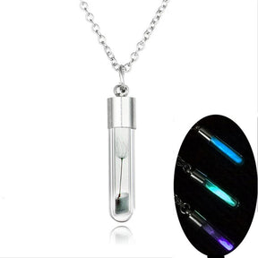 Chili Clavicle Chain Luminous Stone Metal Tooth Pendant Men and Women Personality Gift