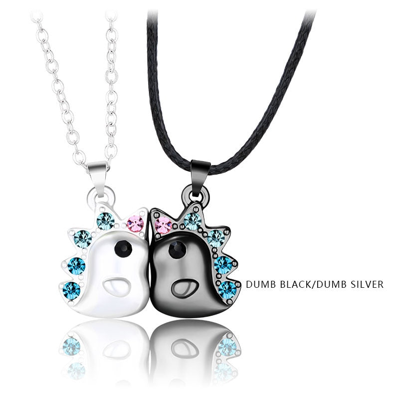 2Pcs/Set Magnetic Couple Necklace Unicorn Shaped Magnet Couple Necklace Jewelry