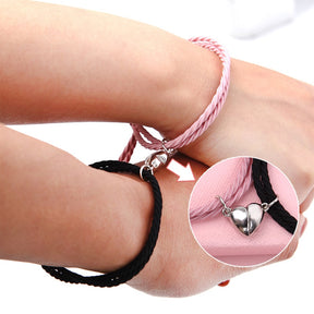 2Pcs Couple Matching Bracelet Magnetic Distance Bracelet