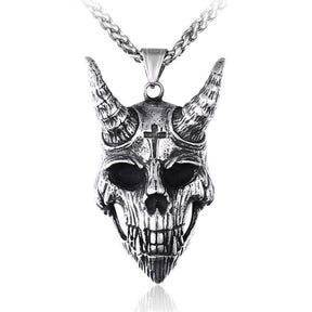 Punk Ghost Skull Mask Pendant Necklace Cool Men's Rock Party Jewelry