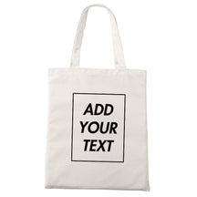 Custom Tote Bag Shopping Add Your Text Print Original Design Zipper Unisex Fashion Travel Canvas Bags