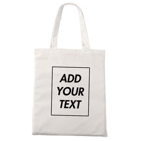 Custom Tote Bag Shopping Add Your Text Print Original Design Zipper Unisex Fashion Travel Canvas Bags