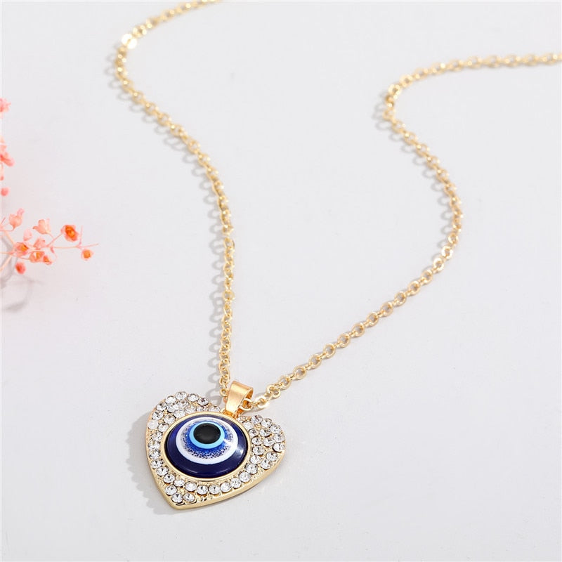 Türkische Evil Eye Choker-Halskette Lucky Blue Evil Eyes Clavicle Chain Halskette