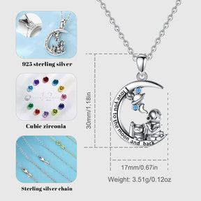 Cat Space Astronaut Moon Pendant Necklace Women Men Lover Spaceman Jewelry Gift Necklace